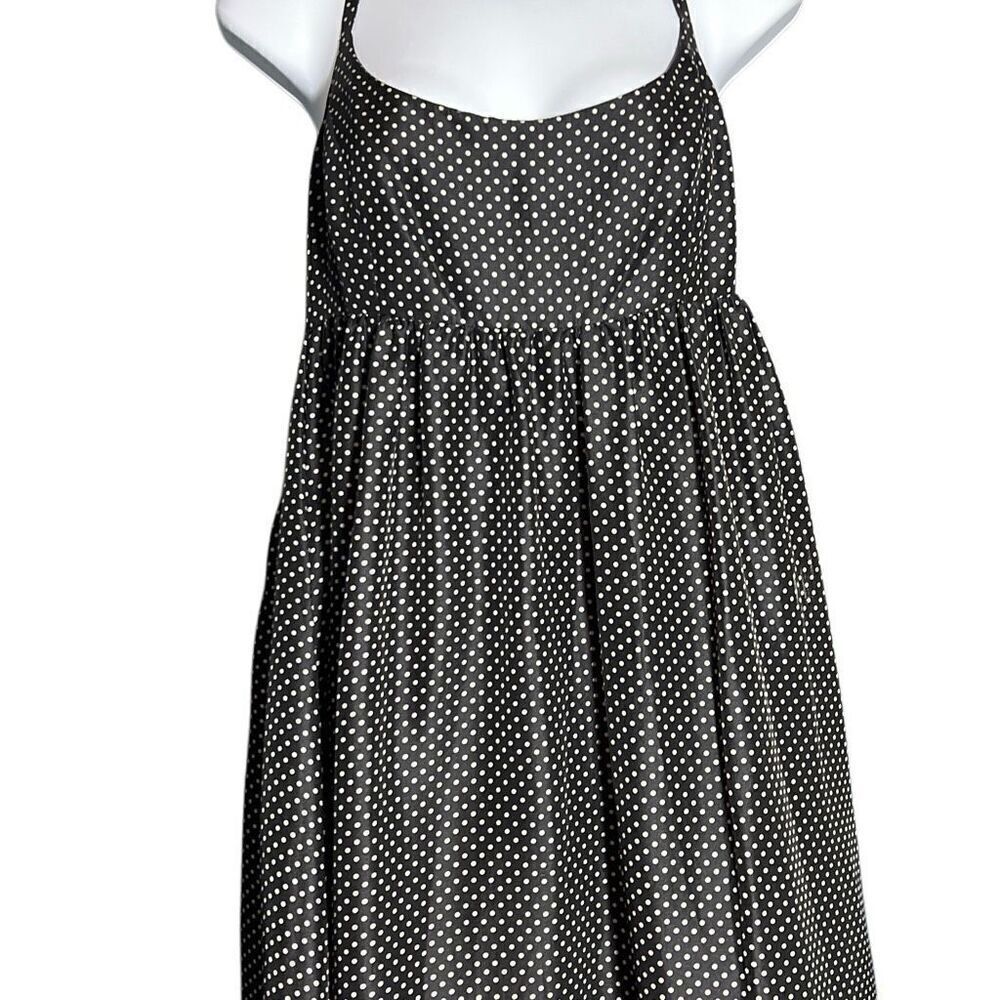 J.Crew Black Polka Dot Silk Halter Dress - Size 4
